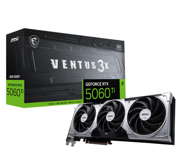 MSI GeForce RTX 5060 Ti Ventus 3X OC 8GB GDDR7 DLSS5 - 1331431 - zdjęcie